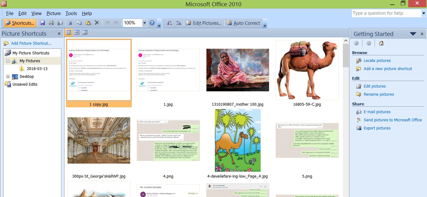 microsoft office picture manager windows 10