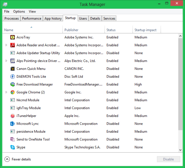 Task Manager Screen